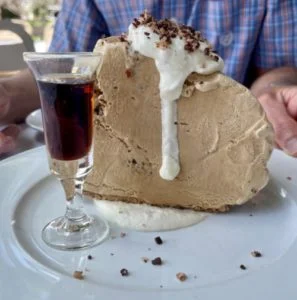 huge slice of Paulette's k-pie with Kahlua